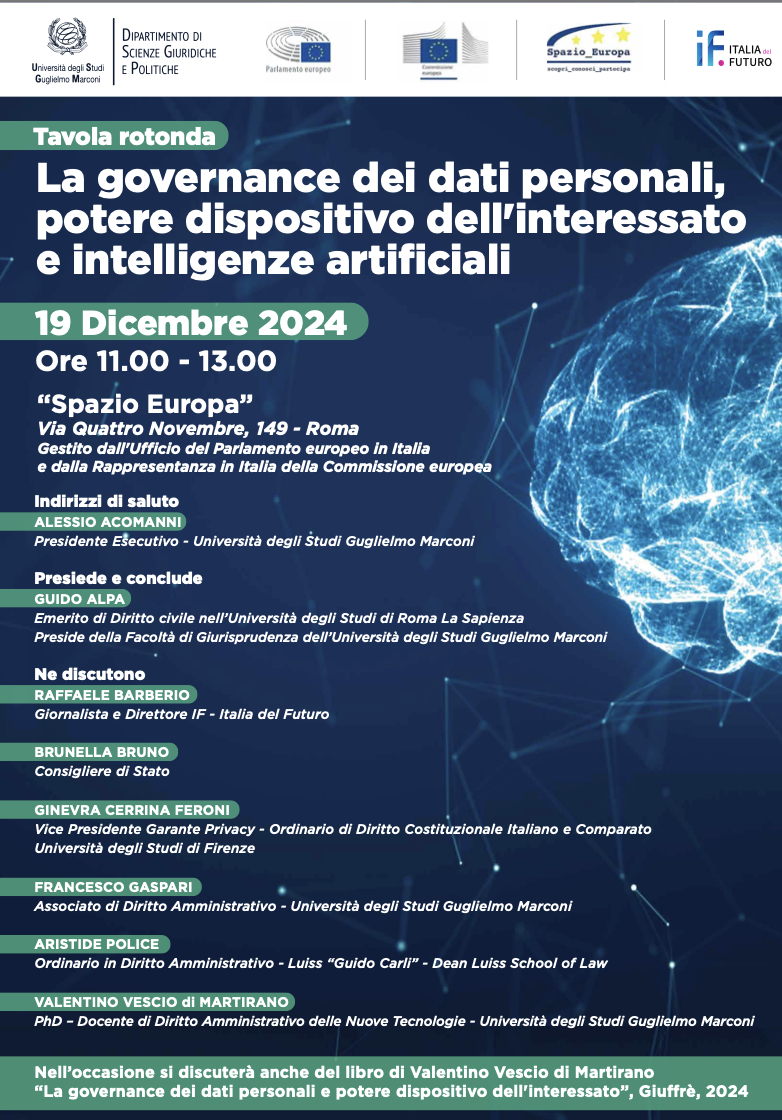 La governance dei dati personali, potere dispositivo dell’interessato e intelligenze artificiali